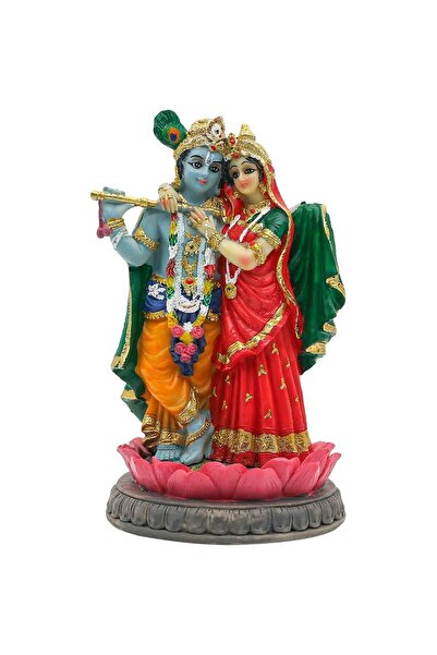 Generic Indian God Radha Krishna Statue - 5.7”H Hindu Goddess Radha and God K...