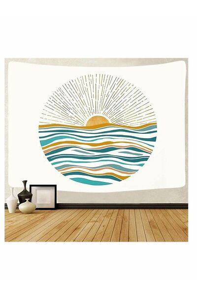 Generic Wall Decorate Tapestry, 1 Piece Ocean Sunrise Wave Wall Tapestry, Mid...