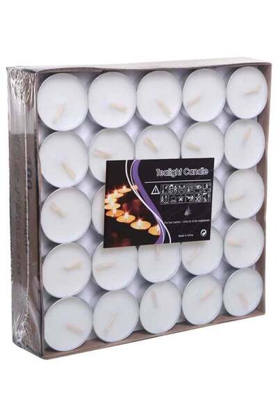 Generic 25-Piece Tealight Candle Set White