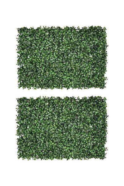 Generic 2-Piece Panels Artificial Hedge Fence Privacy Screen Lawn Green