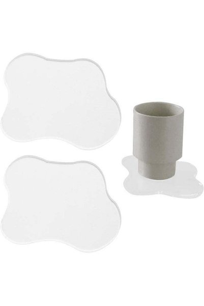 Generic 2Pcs Acrylic Coaster, Irregular Desk Coaster Cloud Shaped Cup Mats
