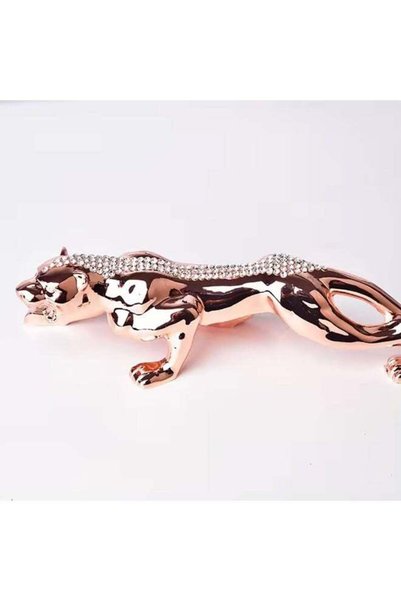 Generic Decor Leopard, 19cm Zinc Alloy Leopard Figurines for Home Car Office ...