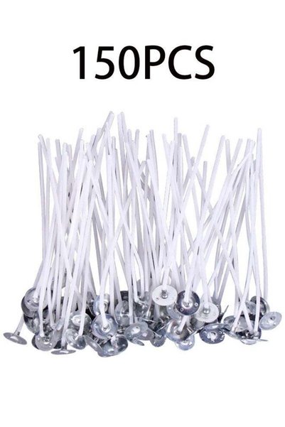 Generic Candle Cotton Wicks 4 Inch 150pcs Short Candle Making Wicks for Making