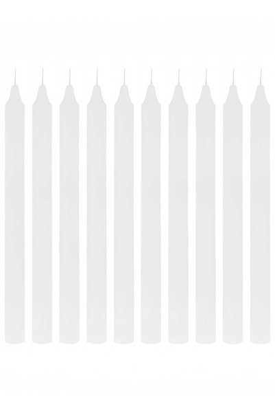 Generic 10 Pcs White Unscented Taper Candles, Long Straight Rod Candles, Smok...