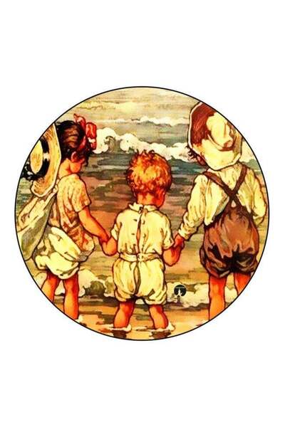 Generic Kids Printed Fridge Magnet Brown/Red/Black 5.5cm