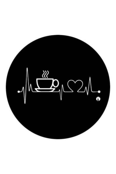 Generic Coffee Cup Printed Fridge Magnet Black/White 5.5cm