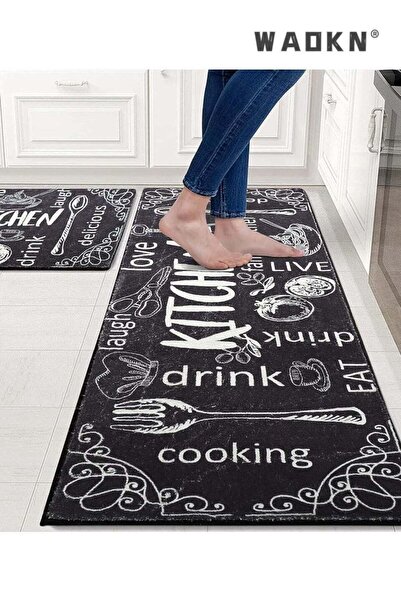 Generic Kitchen Rug Mat Set of 2 Kitchen Mats Non Slip Washable Large Non Sli...