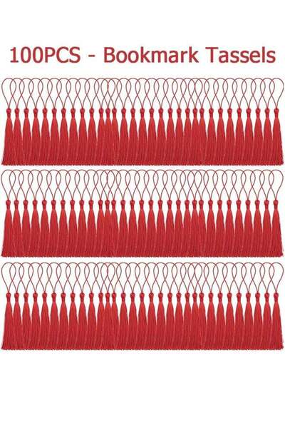 Generic 100 Pcs Bookmark Tassels with Tight Knot 13cm/5 Inch for Crafts Bookm...