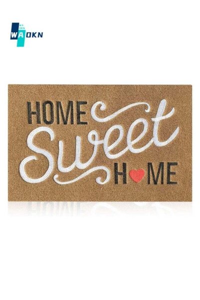 Generic Brown Doormat, Outdoor Indoor Home Sweet Home Welcome Mat with Non Sl...