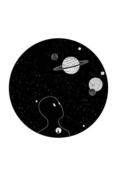 Generic Space Printed Fridge Magnet Multicolour 5.5 x 5.5cm