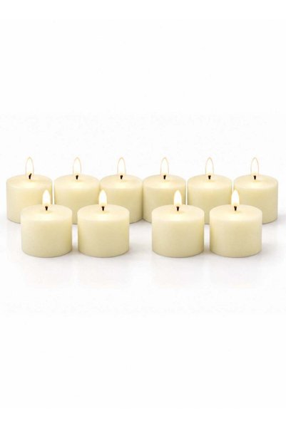 Generic 12 Pcs Unscented White Candles - Dripless Clean Burning Smokeless Hou...