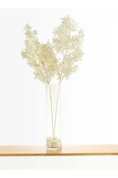 Generic Heavenly Bamboo 2pc Flower Stick – White | 100cm Artificial Flower St...