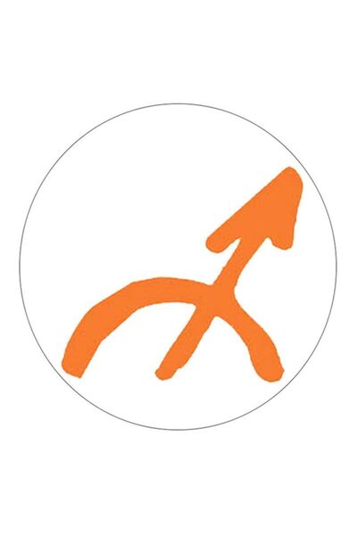 Generic Zodiac Sign Sagittarius Printed Fridge Magnet White/Orange