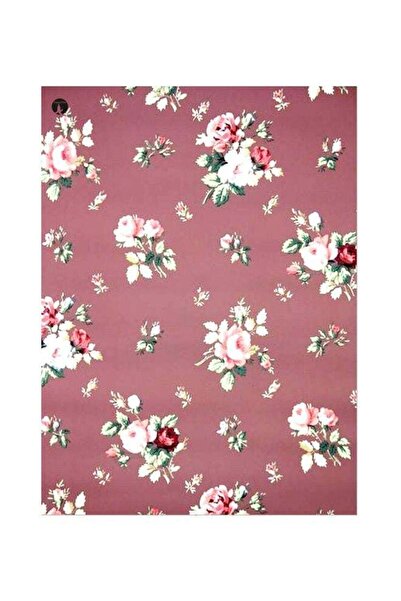 Generic Floral Themed Decorative Metallic Plate Pink/Green/Red 20x15cm