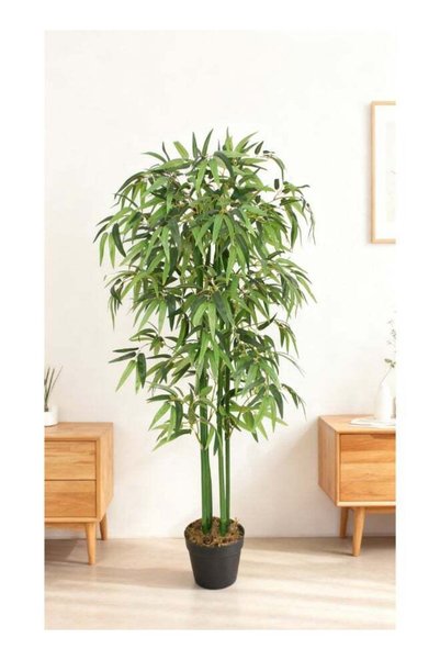 Generic Bamboo 120cm (4 ft) Tall Artificial Tree with Pot | Floor Plant with ...
