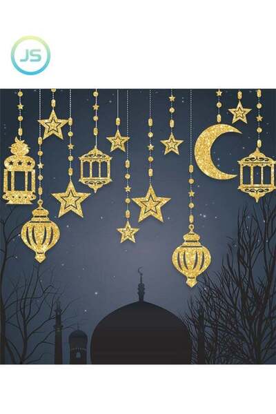 Generic 12 Pcs Ramadan Garland Eid Decoration Streamer, Ramadan Mubarak Party...