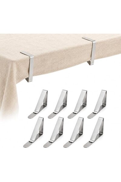 GENERAL PARENCE. Set of 8 Tablecloth Clips - 4cm Opening - Plastic and Stainl...