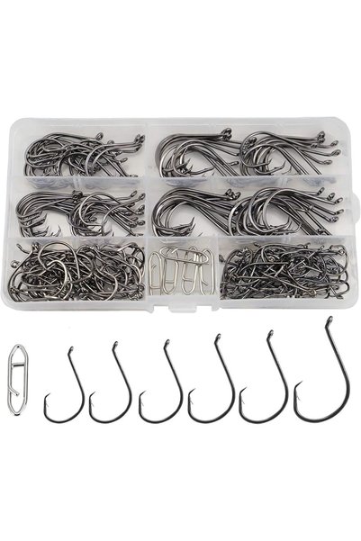 GENERAL Circle Hooks Saltwater Catfish Bass Fishing Hooks, 180pcs Octopus Off...