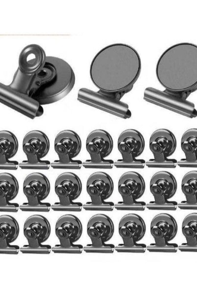 Generic Fridge Magnets,24Pack Magnetic Clips Bulldog Clips,Perfect For Refrig...