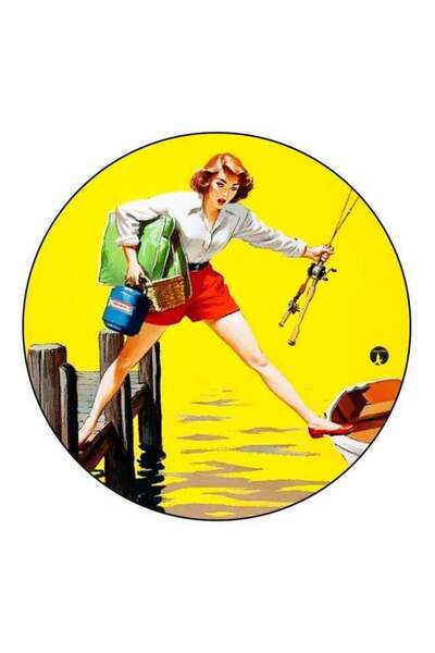 Generic Cartoon Themed Fridge Magnet Yellow/Red/Green 5.5cm