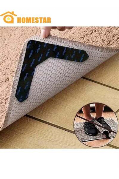 Generic 8 pcs Reusable Carpet Stickers, Non-Slip Washable Rug Stickers, Hardw...