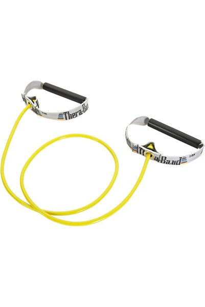 THERABAND Professional Latex Resistance Tubing with Handles For Upper-Body Ex...