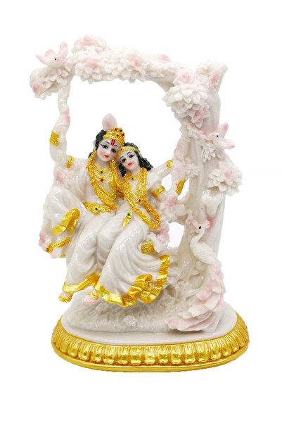 Generic Indian God Radha Krishna Statue- 6.7”H India Idol Radha Krishna Statu...