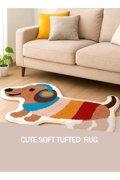 Generic Cute sausage dog carpet, (60 * 60cm) soft bathroom mat, non slip mach...