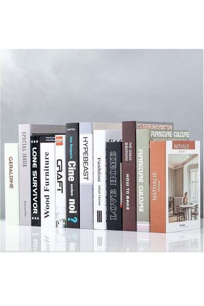 Generic 12 Pcs Set Decor Books for House Faux Book Fashion Modern Fake Book f...