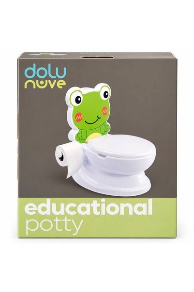 Dolu Nuve Educational Potty Kurbağalı Eğitici Çocuk Lazımlık 18 Ay+ Tuvalet Eğitim Oturağı