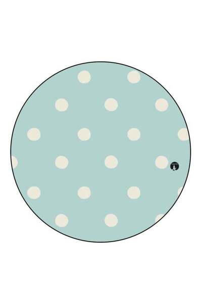 Generic Polka Dot Printed Fridge Magnet Sea Green/White 5.5cm