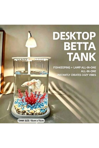 Generic Portable Fish Tank, Small Fish Tank, 0.45 Gallon (About 1.4 liters) F...