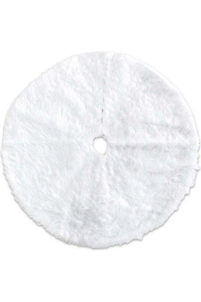 Generic Decoration Plush Tree Skirt Decor 122cm White