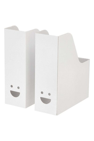 Generic Magazine File, White Recycled Board, Foldable, Pack of 2