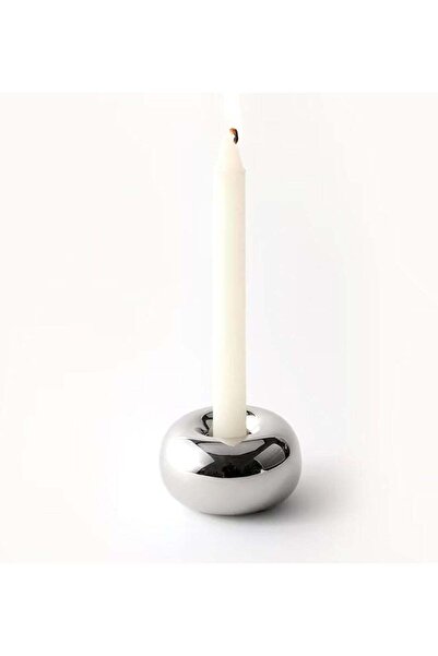 Generic Silver Modern Doughnut Shaped Candlestick Holder, Small Decorative Ta...