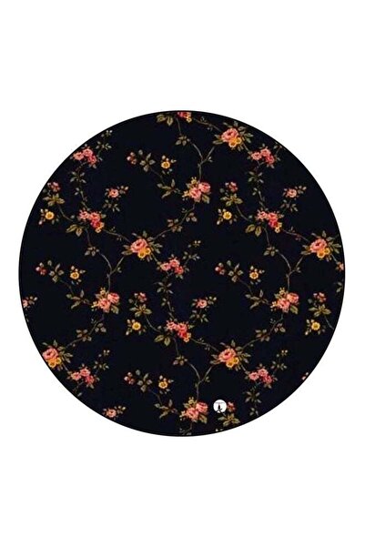 Generic Floral Printed Fridge Magnet Black/Pink/Green 5.5cm