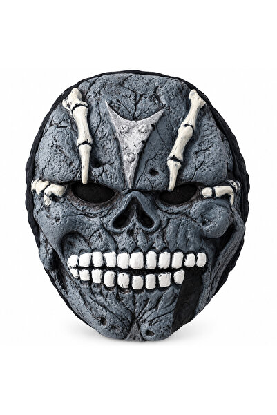GeoMateX Mască Horror din Latex, Model Craniu Schelet cu Oase, pentru Hallowe...