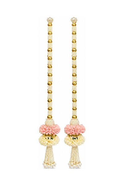 Generic Madhoor Pearl Jasmine Marigold & Decorative Latkan Door Hanging White...