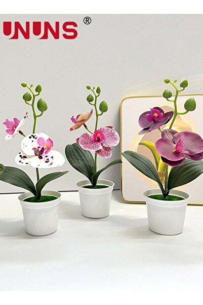Generic Fake Plants Potted,4pcs Artificial Orchid Potted Plant Set,Faux Flowe...