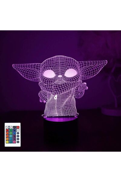 Generic ARS 16 Colors 3D Night Light with Hologram Effect - Remote Control LE...