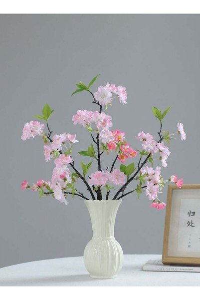 Generic 3Pcs Artificial Cherry Blossom Flowers, Cherry Blossom Branches, Fake...