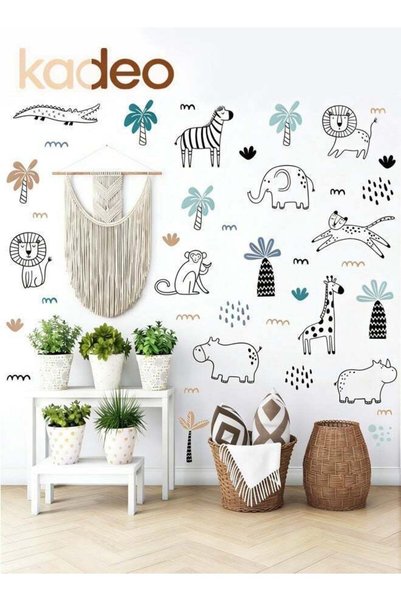 Generic Safari Wildlife Animal Wall Decals, Waterproof, PVC Material Wallpape...