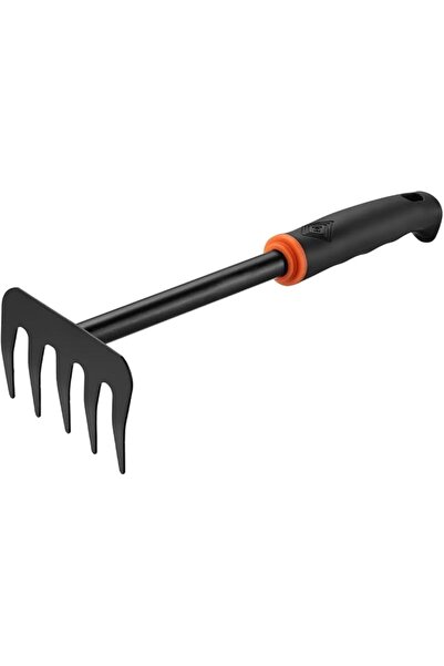 Lawazim Black Iron Rake Shovel - Hand Cultivator Rake, 6 Teeth Heavy Duty Ste...