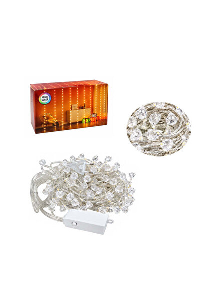 OEM Κουρτίνα LED με Διακοσμητικά Κρυσταλλάκια Θερμού Φωτισμού 3x1m