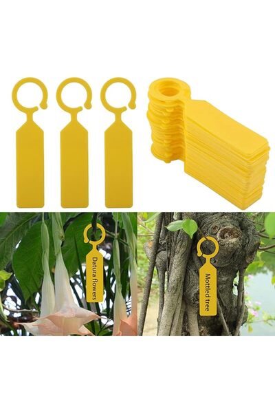 NOENNULL 100 Pcs Plastic Plant Labels - Waterproof Garden Plant Tree Tags, 4....