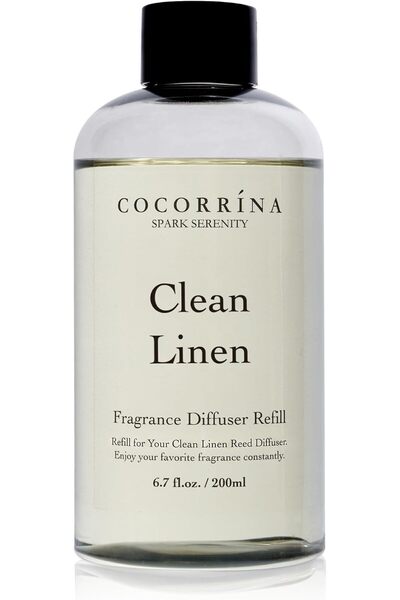 COCORRÍNA زيت معطر للناشر العطري برائحة الكتان النظيف مع 8 أعواد عطرية لغرفة ...