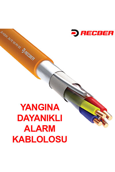 2x2x0.8 mm+0.80 mm FE180 Yangına Dayanıklı Yangın Alarm Kablosu 500 m