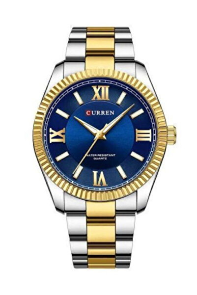 Curren Ανδρικό Ρολόι 42mm με Μπαταρία και Μπρασελέ από Ανοξείδωτο Ατσάλι Ασημ...