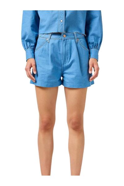 WRANGLER Γυναικεία τζιν σορτς πλισέ