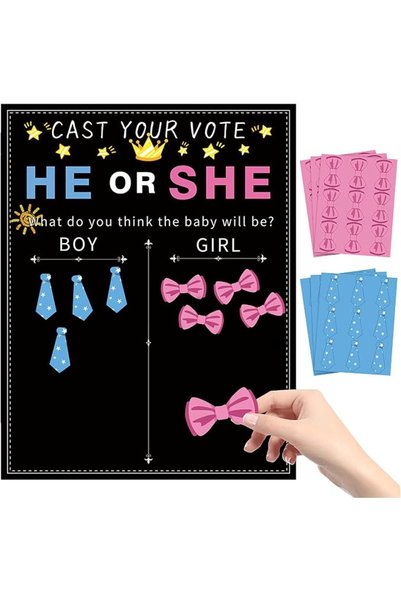 KASTWAVE Baby Gender Reveal Board, Party Supplies Kit with Decorations Games ...